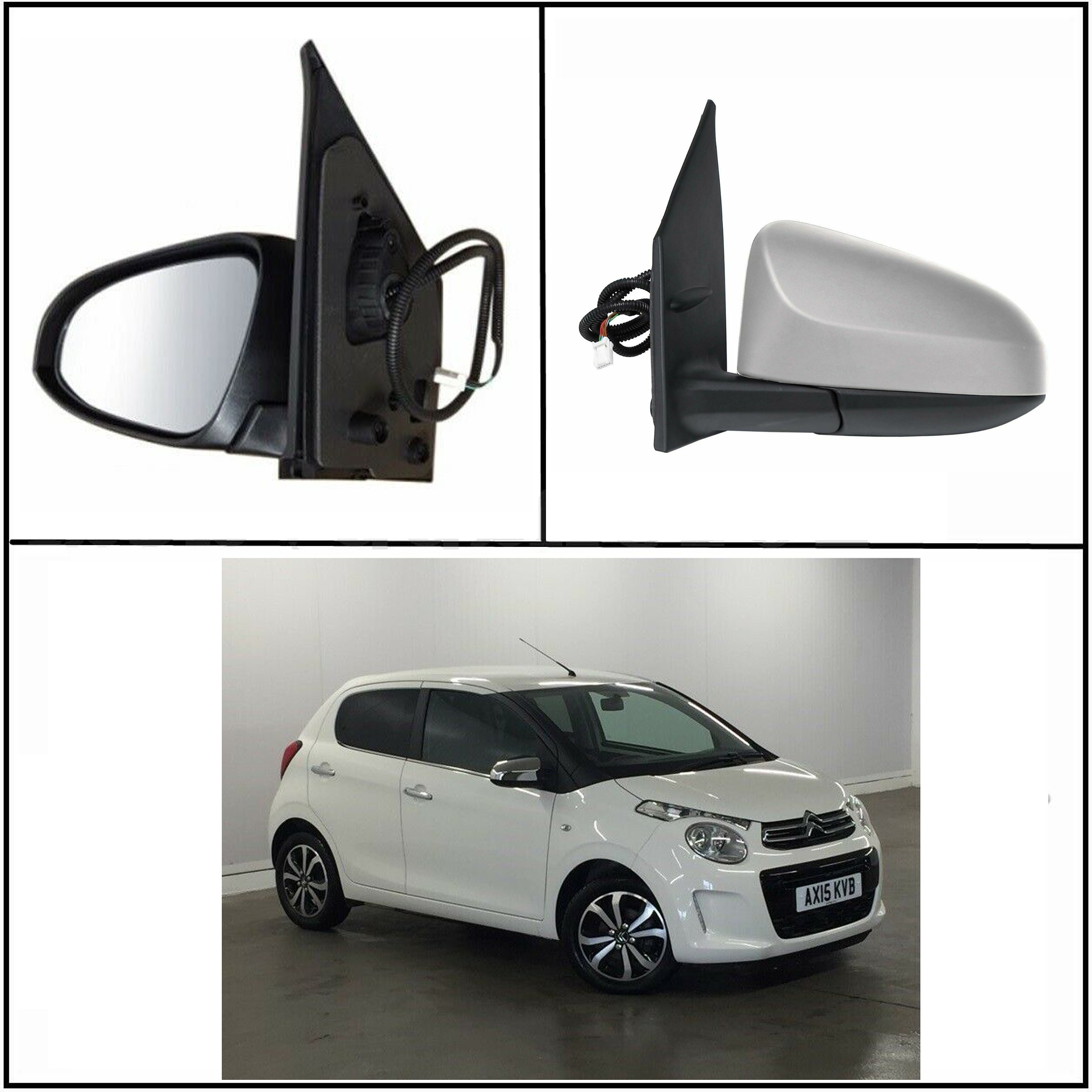 thumbnail image 2 of Left Side Wing Mirror Glass With Base For Citroen Dispatch 2016-2024 – Heated 2 of 5