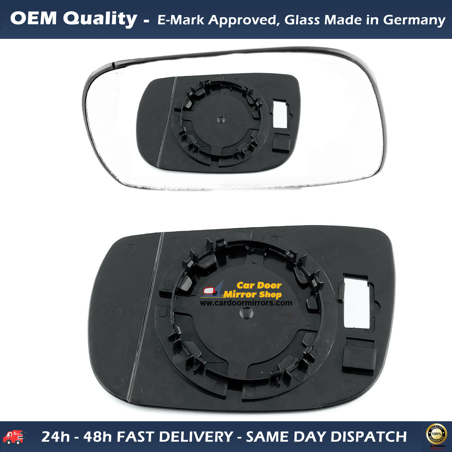 Left side for Vauxhall Agila A 00-07 Wide Angle wing mirror glass clip on
